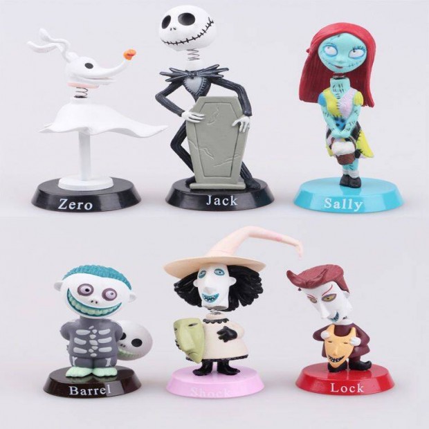 Karcsonyi lidrcnyoms figura szett j tortadsz Nightmare Before