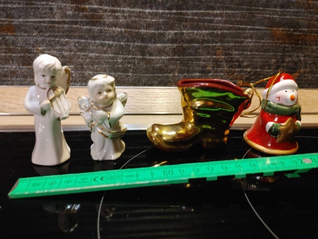 Karácsonyi porcelán angyal függesztékek 3300Ft/db
