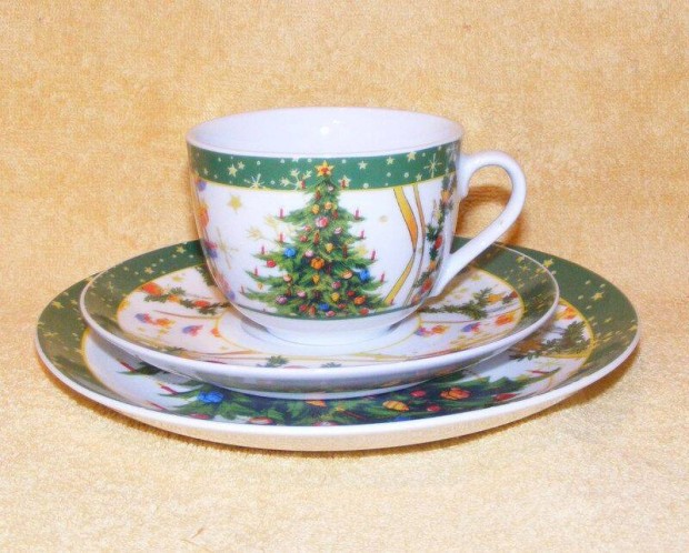 Karácsonyi porcelán reggelizőszett