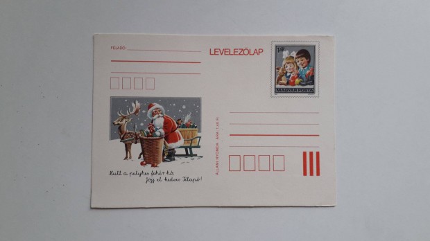 Karcsonyi postatiszta levelezlap