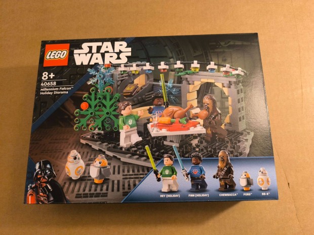 Karcsonyra! j LEGO Star Wars 40658 Millennium Falcon Holiday Diorama