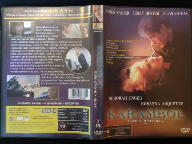 Karambol DVD (karcmentes, James Spader, Holly Hunter)