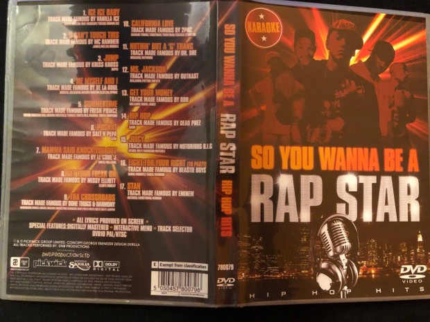 Karaoke - So You Wanna Be A Rap Star (beszerezhetetlen, karcmentes DVD