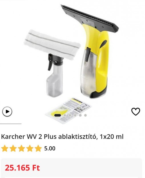 Karcher WV 2 Plus ablaktisztt