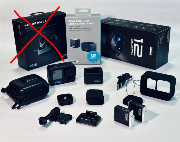 Karcmententes Gopro Hero 12 black akcikamera szett elad