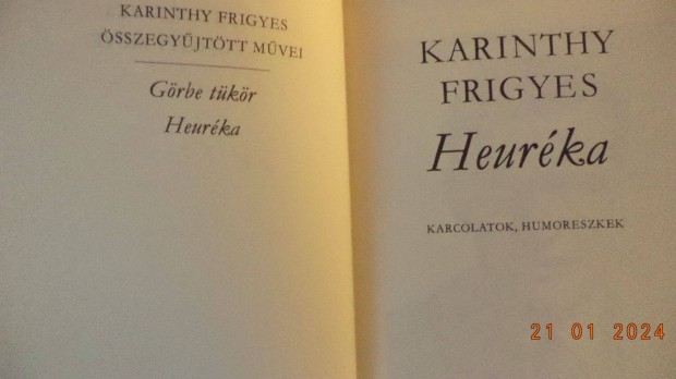 Karinthy Frigyes: Heurka