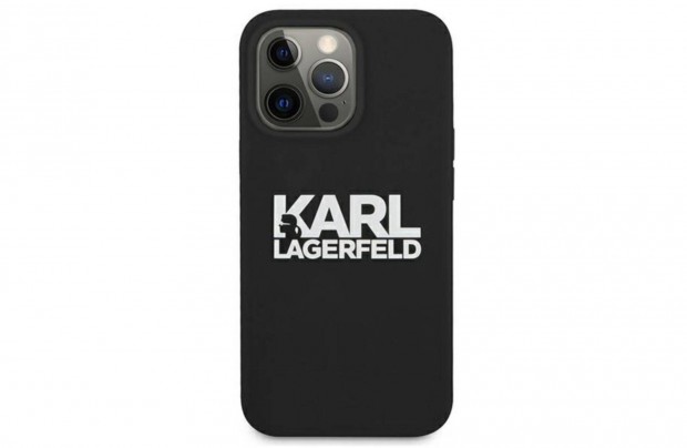 Karl Lagerfeld iphone 13 Pro mobiltelefon tok, szilikon,fekete, j