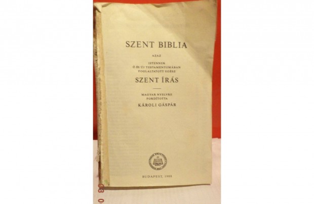 Kroli Gspr: Szent Biblia