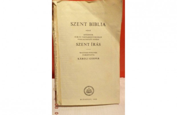 Kroli Gspr: Szent biblia