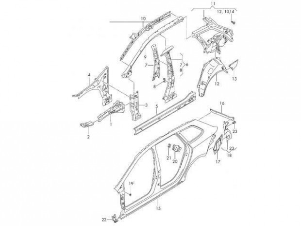 Karossz�ria oldalkeret - seat leon