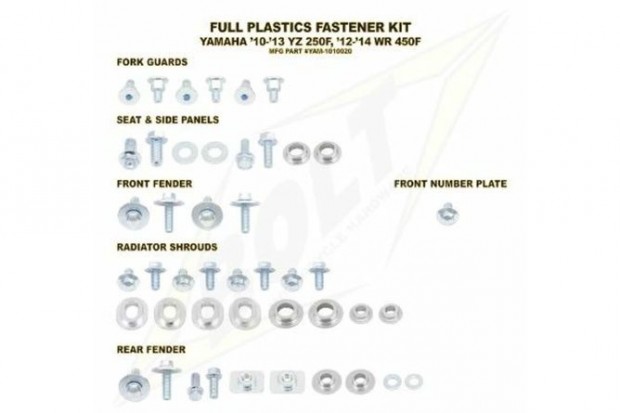 Karosszéria rögzítőcsavar Yamaha YZF 250 2010-2013hoz