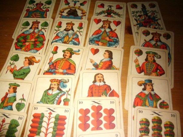 Kártya, régi, Német, jelzett,