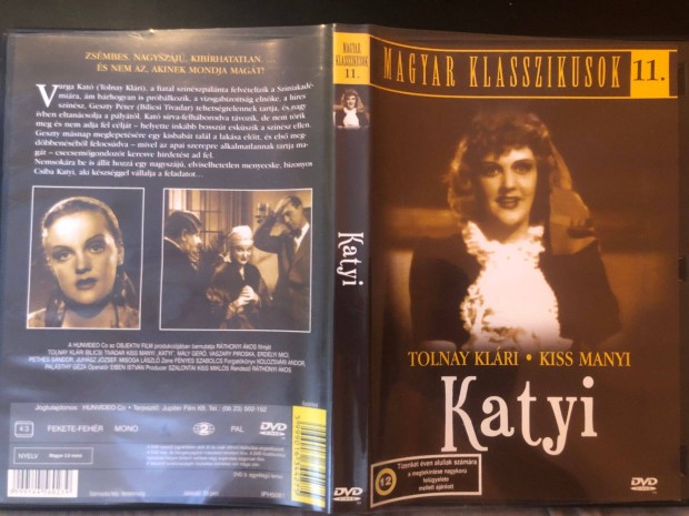 Katyi DVD Magyar klasszikusok 11. (karcmentes, Tolnay Klri)