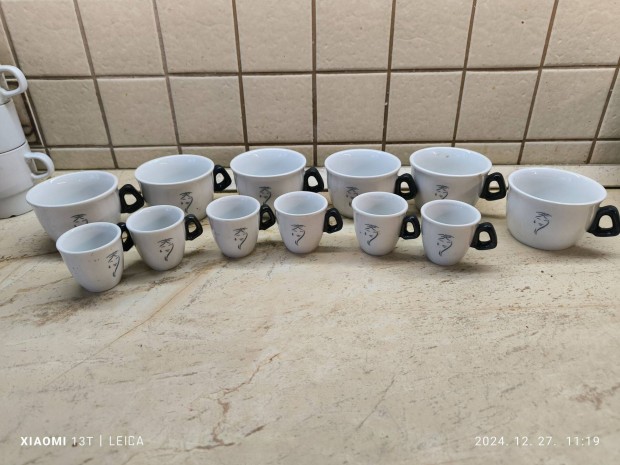 Kávés készlet eladó! Olasz porcelán kávéskészlet+capuccinos készlet el