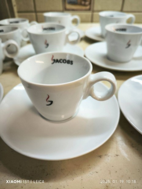 Kávés készlet eladó! Porcelán, Jacobs kávéskészlet eladó!6 db csésze,