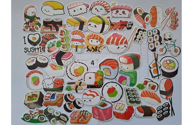 Kawaii cuki Sushi matrica 50 db 4-7 cm j