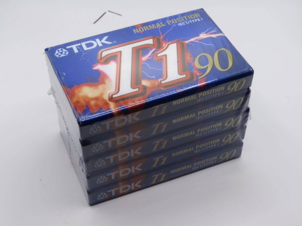 Kazetta - TDK T1 90 - 5-s csomag