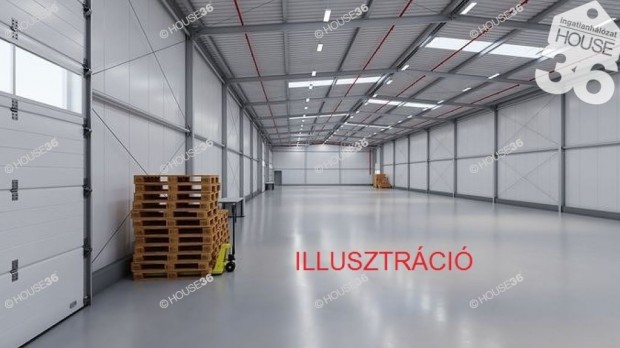 Kecskem�ten, a Merc�desz gy�rhoz k�zel, 1100m2-es csarnok ELAD�!