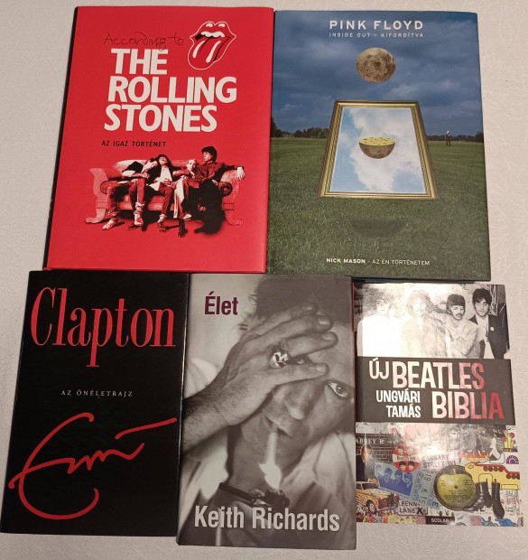 Keith Richards, j Beatles biblia, Erik Clapton, Pink Floyd, Rolling