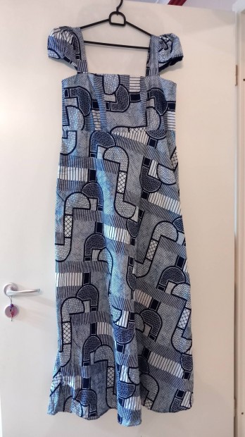 Kek- feher afrikai ruha, uj mb 50cm