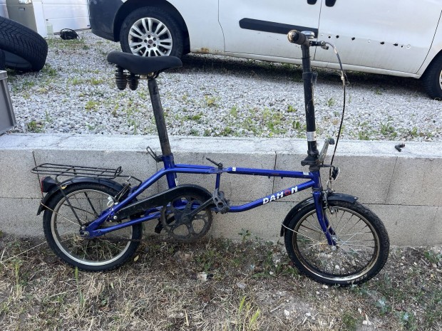 Kék dahon folding kemping camping kerékpár bicikli