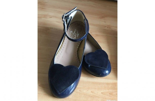 Kék lakk balerina cipő ünneplő cipő 32-es