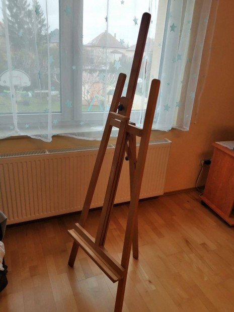 Keményfa műtermi festőállvány nagy méretű