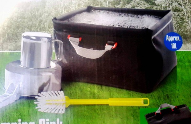 Kemping mosdó, mosogató, víztároló Új! kb-10 L