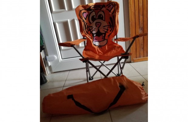 Kemping szék gyermek méretű tigrismintás