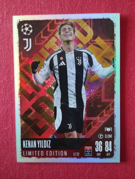 Kenan Yildiz (Juventus) Bajnokok Ligja 2024 Limited focis krtya