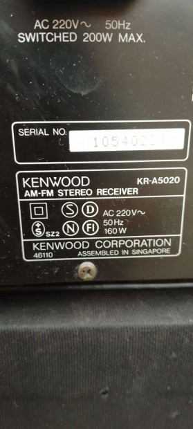 Kenwood KR-A5020 ersit