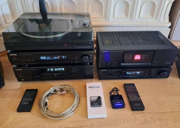 Kenwood audiofil rendszer.El/vgfok/CD/LP/tuner/Aptxhd Bluetooth DAC!