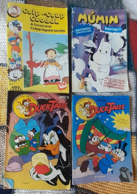 Képregények ( Mumin, Duck Tales, Kockás )