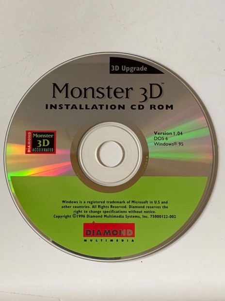 Keresek Monster 3d driver setup cd-t