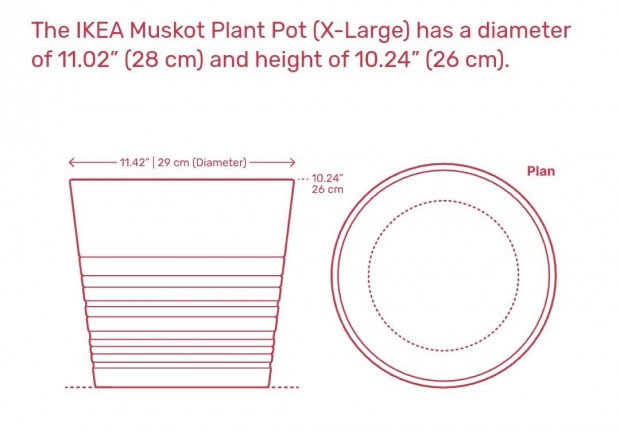 Keresek Muskot IKEA kaspt 26cm