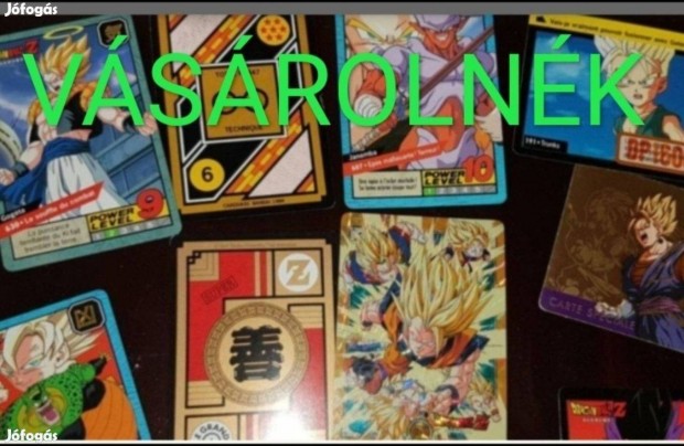 Keresek: Dragon ball kártyákat figura kártya gyűjteményeket keresek dragonball