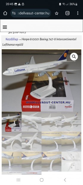 Keresek: Lufthansa Boeing 747-8 herpa makett