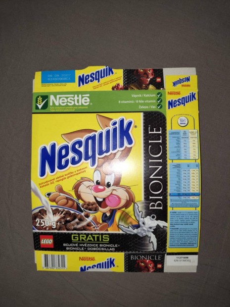 Keresek: Nesquik Bionicle gabonapelyhes doboz