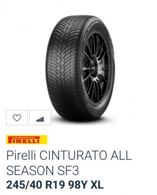 Keresek: Pirelli all season 245/40 r19
