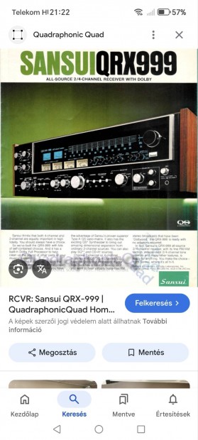 Keresek: Sansui Qrx 999 keresek