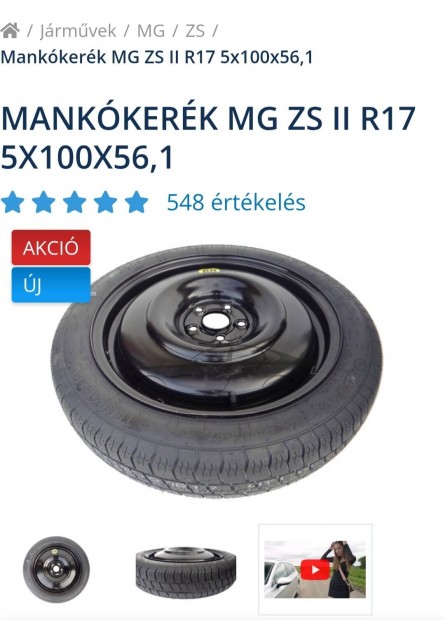 Keresek: Szerviz kerék MG ZS