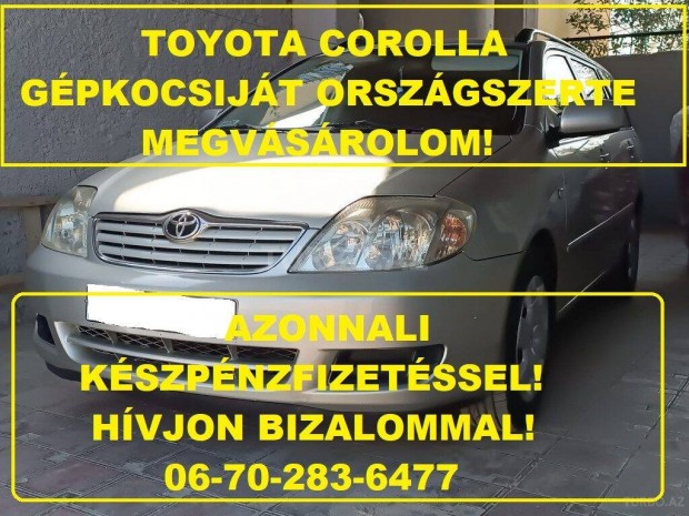 Keresek: Toyota Corolla Wagon gpjrmvet keresek