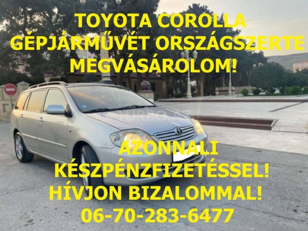 Keresek: Toyota Corolla Wagon gépjárművet keresek