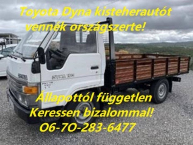 Keresek: Toyota Dyna iránti érdeklődés évjárat, állapot nem akadály