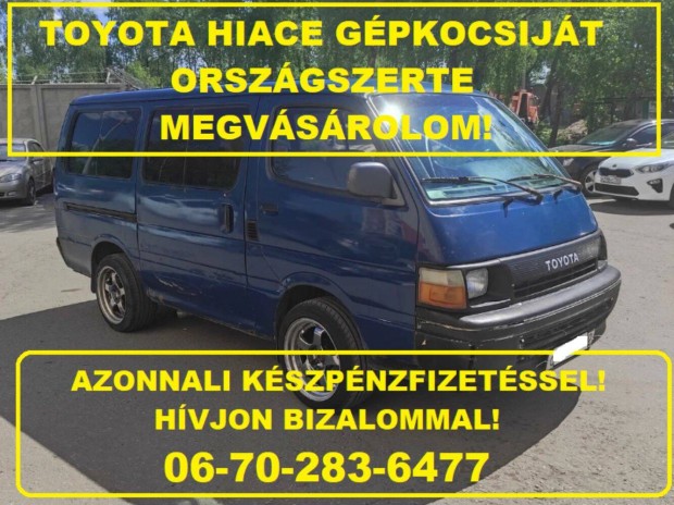 Keresek: Toyota Hiace Hi-ace Hi ace Hice rgi kisteherautt keresek