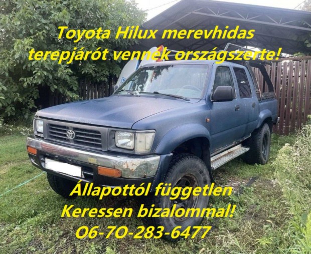 Keresek: Toyota Hilux irnti rdeklds vjrat, llapot nem akadly