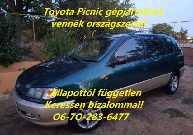 Keresek: Toyota Picnic irnti rdeklds vjrat, llapot nem akadly