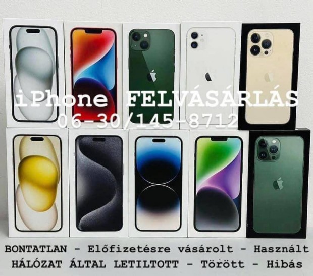 Keresek: Veszek j, Hasznlt iphone 13, 14, 15 Pro, Pro Max felvsrls!