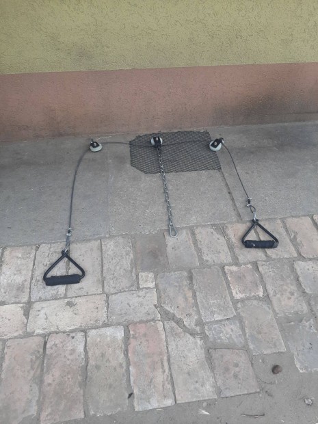 Keresztcsiga szabadsúlyos drótköteles csigás