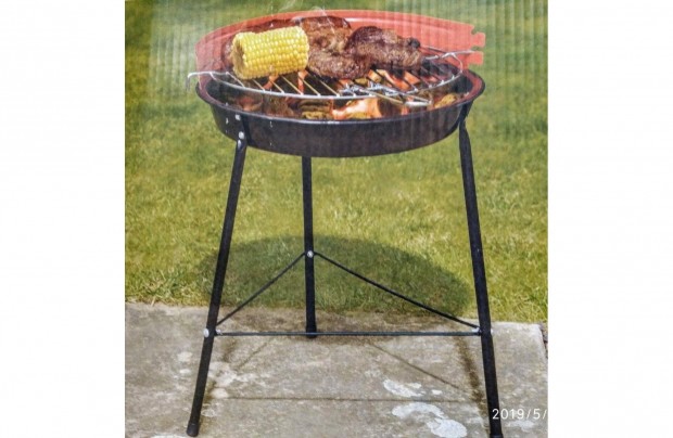 Kerti Party Grill 25 CM Dobozban Szlvdvel, Grillrccsal